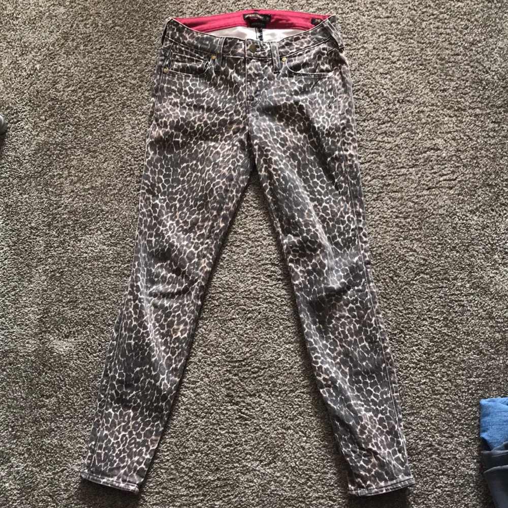 genetic denim leopard print brown jeans KARLIE